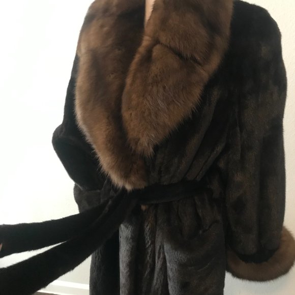 MINK & SABLE BellaBicchi Coat made for Neiman Marcus Collection NWTags & CoatBag - Picture 5 of 16